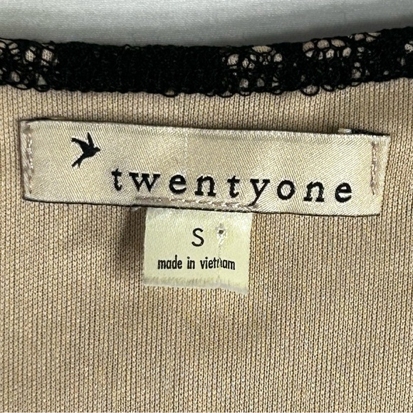 twentyone Romantic Goth Whimsicore Witchy Black Lace Tie Empire Waist Sz S - Picture 3 of 12